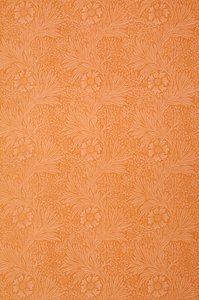 マリーゴールドのテキスタイルデザイン（紙） 作： William Morris